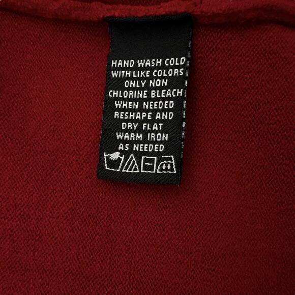 Norton McNaughton Attached Layer Sweater Medium Red Long Sleeve Embellished Vtg - Picture 7 of 7